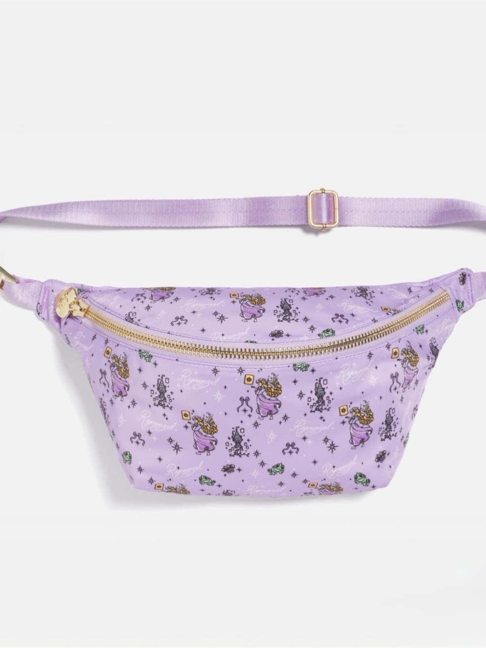Nwt Stoney Clover Lane Disney Princess Rapunzel Tangled Jumbo Purple Fanny Pack